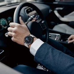 Huawei Watch GT3 (46 mm) okosóra szíj - Dux Ducis Milanese - mágneses ezüst fémszíj (22 mm)-4