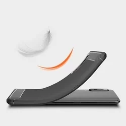 Telefontok Xiaomi Mi 9 - Carbon Fiber fekete szilikon tok-1