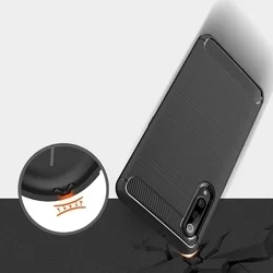 Telefontok Xiaomi Mi 9 - Carbon Fiber fekete szilikon tok-2