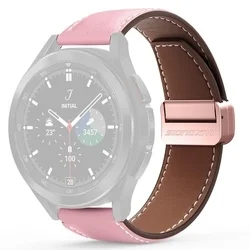 Huawei Watch GT3 (46 mm) okosóra szíj - Dux Ducis YA - pink bőr szíj (22 mm)-1