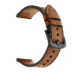 Samsung Galaxy Watch FE okosóra szíj - TECH-PROTECT Leather barna bőr szíj (20 mm szíj szélesség)-2