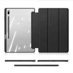 Tablettok Samsung Galaxy Tab S7 FE (SM-T730,SM-T733,SM-T736B) - DUX DUCIS TOBY fekete ütésálló tok, ceruza tartóval-3