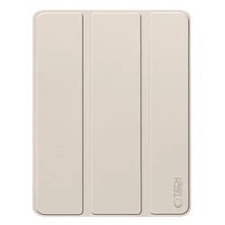 Tablettok iPad Air 5 (2022, 10,9 coll) - homok színű smart case ceruza tartóval-1