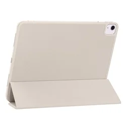 Tablettok iPad Air 13 (2024, M3, 13 coll) - homok színű smart case ceruza tartóval-4