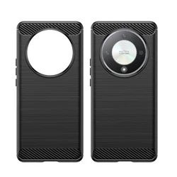 Honor Magic6 Lite telefontok - Forcell CARBON - fekete szilikon hátlap tok-1