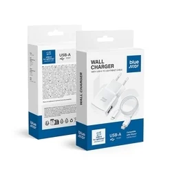 BlueStar töltő - USB / Lightning univerzális fehér hálózati töltőfej 1A + adatkábel, 1,13 m-2