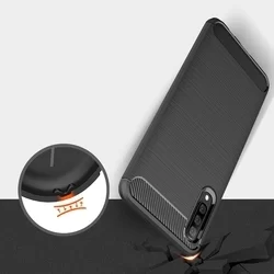 Samsung Galaxy A50 Telefontok - Forcell CARBON fekete szilikon tok-1