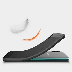 Samsung Galaxy A50 Telefontok - Forcell CARBON fekete szilikon tok-2