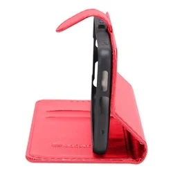 Honor 200 5G telefontok - Tactical Field piros szilikon keretes könyvtok mágneses ráhajtófüllel-1