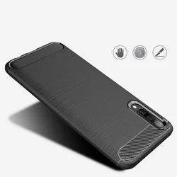 Samsung Galaxy A50 Telefontok - Forcell CARBON fekete szilikon tok-5