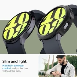 Samsung Galaxy Watch 7 (44 mm) okosóra tok - SPIGEN LIQUID AIR fekete szilikon tok-12