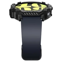 Samsung Galaxy Watch 7 (44 mm) okosóra tok - SPIGEN RUGGED ARMOR matt fekete szilikon tok-4