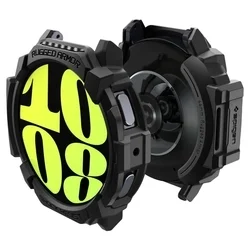 Samsung Galaxy Watch 7 (44 mm) okosóra tok - SPIGEN RUGGED ARMOR matt fekete szilikon tok-5