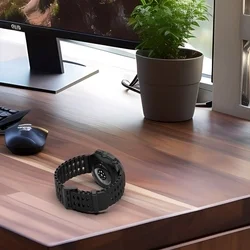 Samsung Galaxy Watch ULTRA (47 mm) okosóra szíj - Tech-Protect IconBand Pro - fekete szilikon szíj-1