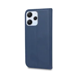 Telefontok Xiaomi Redmi 13 - Smart Magnetic kék szilikon keretes mágneses könyvtok-1