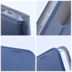Telefontok Xiaomi Redmi 13 - Smart Magnetic kék szilikon keretes mágneses könyvtok-4