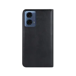 Telefontok Motorola Moto E14 - Smart Magnetic fekete szilikon keretes mágneses könyvtok-2