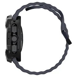 Samsung Galaxy Watch ULTRA (47 mm) okosóra tok - SPIGEN RUGGED ARMOR matt fekete szilikon tok-4