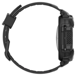 Samsung Galaxy Watch Ultra (47 mm) okosóra szíj+tok - Spigen Rugged Armor - fekete szilikon szíj+tok-4