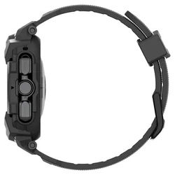 Samsung Galaxy Watch Ultra (47 mm) okosóra szíj+tok - Spigen Rugged Armor - fekete szilikon szíj+tok-6
