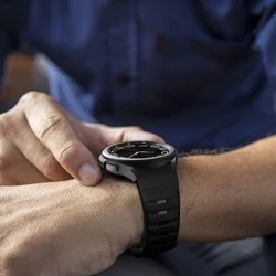 Samsung Galaxy Watch 4 (40 / 42 / 44 / 46 mm) okosóra szíj - Tech-Protect - fekete szilikon szíj (szíj szélesség: 20 mm)-2