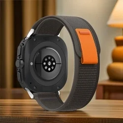 Samsung Galaxy Watch Ultra (47mm) okosóra szíj - TECH-PROTECT Nylon fekete szövet szíj-2