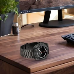 Samsung Galaxy Watch Ultra (47mm) okosóra fémszíj - fekete fémszíj-2