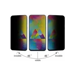 Üvegfólia iPhone 16 Pro Max - betekintésvédő üvegfólia fekete kerettel-1