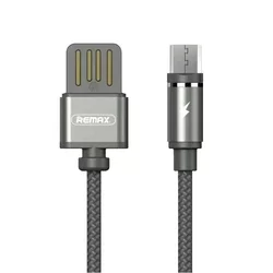 Remax Gravity RC-095m mágneses USB / micro USB kábel LED 1M 1.5A fekete töltőkábel-2