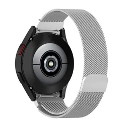 Samsung Galaxy Watch 4 (40 / 42 / 44 / 46 mm) - TECH-PROTECT Milaneseband ”2” - mágneses ezüst fémszíj (20 mm szíj szélesség)-1