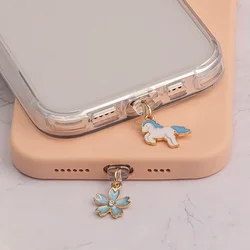 Medál telefonra - unikornis / virág minta (Type-C töltőporthoz)-5