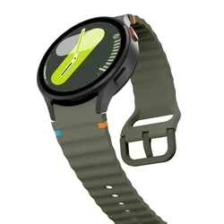 Samsung Galaxy Watch7 - TECH-PROTECT Sport - zöld szilikon szíj (20 mm szíj szélesség)-2