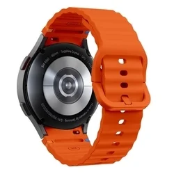 Samsung Galaxy Watch 4 (40 / 42 / 44 / 46 mm) - TECH-PROTECT Sport - narancssárga szilikon szíj (20 mm szíj szélesség)-1