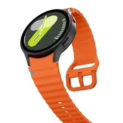 Samsung Galaxy Watch7 - TECH-PROTECT Sport - sárga szilikon szíj (20 mm szíj szélesség)-2