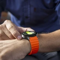 Samsung Galaxy Watch FE - TECH-PROTECT Sport - sárga szilikon szíj (20 mm szíj szélesség)-3
