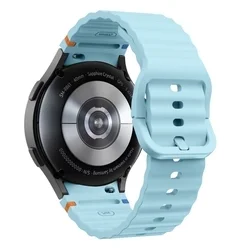 Samsung Galaxy Watch7 - TECH-PROTECT Sport - világoskék szilikon szíj (20 mm szíj szélesség)-1
