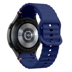 Samsung Galaxy Watch FE - TECH-PROTECT Sport - sötétkék szilikon szíj (20 mm szíj szélesség)-1