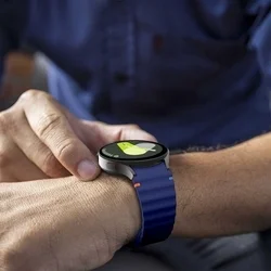Samsung Galaxy Watch FE - TECH-PROTECT Sport - sötétkék szilikon szíj (20 mm szíj szélesség)-3