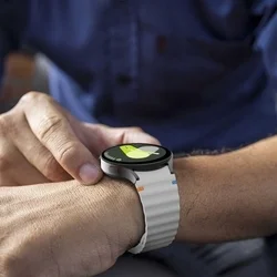 Samsung Galaxy Watch 4 (40 / 42 / 44 / 46 mm) - TECH-PROTECT Sport - bézs szilikon szíj (20 mm szíj szélesség) ﻿-3