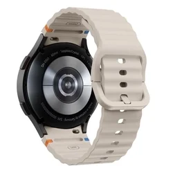 Samsung Galaxy Watch FE - TECH-PROTECT Sport - bézs szilikon szíj (20 mm szíj szélesség)-1
