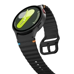 Samsung Galaxy Watch FE - TECH-PROTECT Sport - fekete szilikon szíj (20 mm szíj szélesség)-2