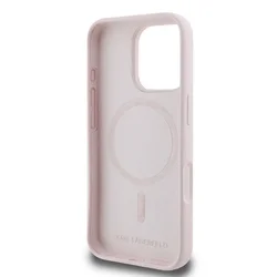 iPhone 16 Pro - Karl Lagerfeld és Choupette - MagSafe kompatibilis pink hátlap tok-3