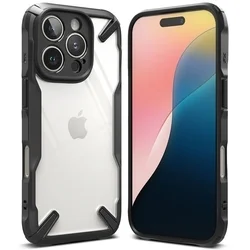 Telefontok iPhone 16 Pro - Ringke Fusion X Design fekete ütésálló hátlap tok-2