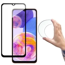 Üvegfólia iPhone 16 Plus - full glue, flexibilis fólia fekete kerettel-1