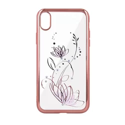 Telefontok Huawei Y5 2019 / Honor 8S - Lotus szilikon rose-gold tok-1