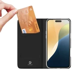 iPhone 16 Plus - Dux Ducis fekete kinyitható tok-1
