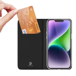 iPhone 16 Pro telefontok - Dux Ducis fekete kinyitható tok ﻿-2