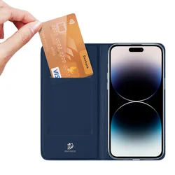 iPhone 16 Pro telefontok - Dux Ducis kék kinyitható tok-3