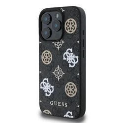 Telefontok iPhone 16 Pro Max - Guess 4G Peony - MagSafe kompatibilis fekete hátlap tok-2