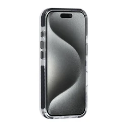 Telefontok iPhone 16 Pro Max - MagSafe kompatibilis átlátszó/fekete nyakbaakasztós hátlap tok-3